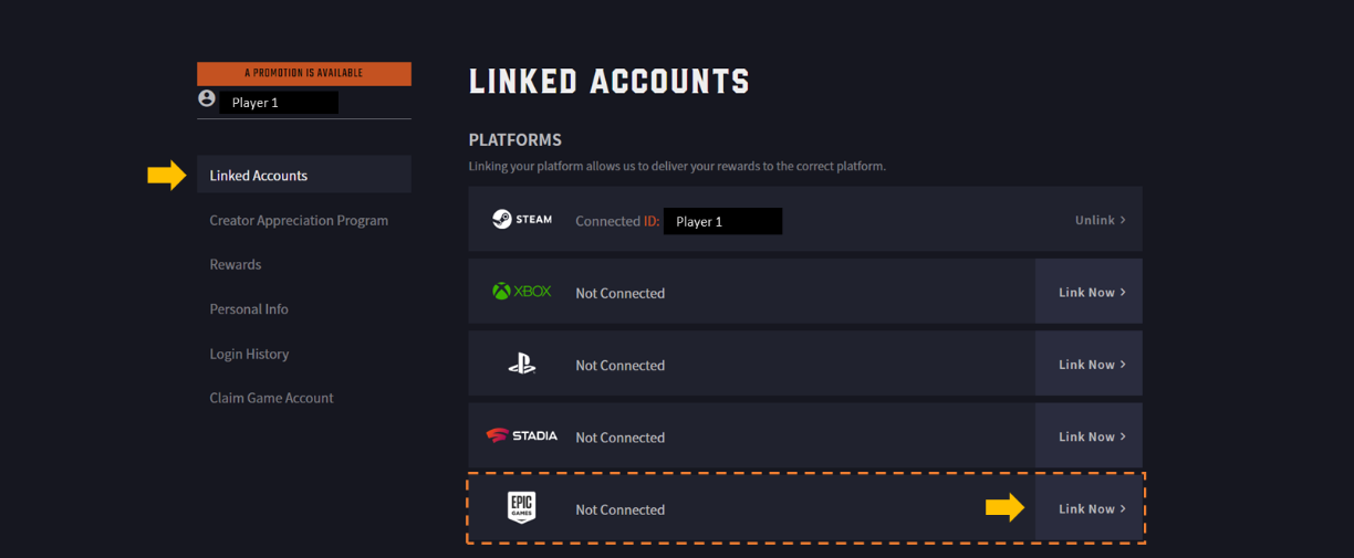 How to remove PSN account from a deleted epic games and link it to